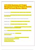 C176 WGU Business of IT Project Management CompTIA Project+ Random Study, Full exam Review, rated A+