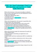 CMIT 326 Cloud Technologies Final Exam 2023 Questions and Answers&vert; A&plus; Study Guide 2024 Exam