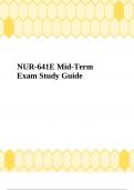 NUR-641E Mid-Term Exam Study Guide