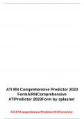 ATI RN Comprehensive Predictor 2023 FormA/RNComprehensive ATIPredictor 2023Form by splasnet