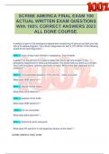 SCRIBE AMERICA FINAL EXAM 100 ACTUAL WRITTEN EXAM QUESTIONS With 100&percnt; CORRECT ANSWERS 2023 ALL DONE COURSE&period;