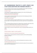 ATI COMPREHENSIVE PRACTICE B LATEST UPDATE 2023  STUDY GUIDE QUESTIONS AND ANSWERS GRADED A&plus;