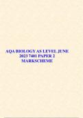 AQA BIOLOGY AS LEVEL JUNE 2023 7401 PAPER 2 MARKSCHEME