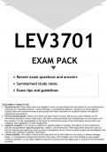 LEV3701 EXAM PACK 2024 - DISTINCTION GUARANTEED