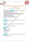 NHA Phlebotomy Exam Questions with 100% Correct Answers {Answers Well Highlighted}.