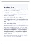 NATE Heat Pump Exam Questions with correct Answers