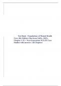 Test Bank - Foundations of Mental Health Care, 8th Edition (Morrison-Valfre, 2023), Chapter 1-32 + Next-Generation NCLEX Case Studies with answers | All Chapters