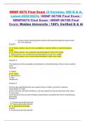 NRNP 6675 Final Exam (2 Versions, 200 Q & A, Latest-2022/2023) / NRNP 6675N Final Exam / NRNP6675 Final Exam / NRNP-6675N Final Exam: Walden University | 100% Verified Q & A