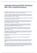 Arithmetic Reasoning PICAT Questions With 100&percnt; Complete Solutions&period;