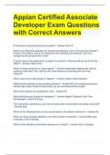 Appian Certified Associate Developer Exam Questions with Correct Answers 