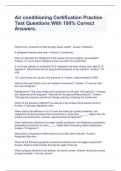 Air conditioning Certification Practice Test Questions With 100&percnt; Correct Answers&period;
