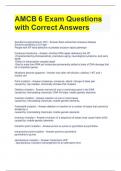 AMCB 6 Exam Questions with Correct Answers