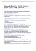 Federally Qualified Health Centers Exam Solved 100&percnt; Correct&excl;&excl;