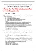 Chapter 33: The Child with Musculoskeletal or Articular Dysfunction Test Bank for Wong's Nursing Care of Infants And Children 11th Edition by Hockenberry