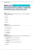 NRNP 6552 Exam: Midterm Exam Plus Final Exam (Bundle) Questions & Answers