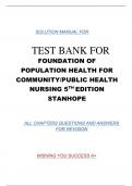 Test-Bank for Foundation of Population Health for Community Public Health Nursing 5th Edition Stanhope.