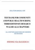 Test Bank for Community and Public Health Nursing 3rd Ed by Demarco Walsh all chapters