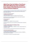 AMLS Post Test 3rd Edition Final Exam 2023-2023 AMLS Post Test 3rd Edition Exam Update 2023-2024 Questions and  Correct Answers Rated A+