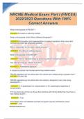 NRCME Medical Exam&colon; Part I &lpar;FMCSA&rpar; 2022&sol;2023 Questions With 100&percnt; Correct Answers