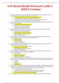 bundle for ATI Mental Health Proctored A&comma;B& C 2019&lpar;3 Versions&rpar;
