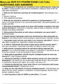 Maryville NUR 615 Actual Exam 2 with All Questions and Answers&vert;A Graded