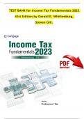 Income Tax Fundamentals 2023 41st Edition TEST BANK by Gerald E&period; Whittenburg&comma; Steven Gill &vert; Verified Chapter's 1 - 12 &vert;