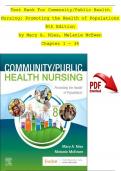 TEST BANK For Community/Public Health Nursing: Promoting the Health of Populations 8th Edition by Mary A. Nies, Melanie McEwen | Verified Chapter's 1 - 34 | Complete Newest Version