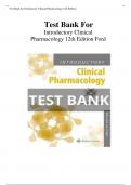 Test Bank For Introductory Clinical Pharmacology 12th Edition Susan M Ford Chapter 1-54 | Complete Guide 2023