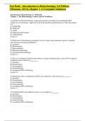 Test Bank - Introduction to Biotechnology&comma; 3rd Edition &lpar;Thieman&comma; 2013&rpar;&comma; Chapter 1-13 Complete Solutions