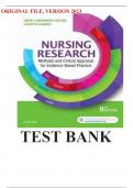 TEST BANK FOR NURSING RESEARCH IN CANADA&comma; 4TH EDITION 100&percnt; Complete Solutions Rated A&plus;