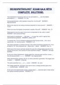 Neurophysiology  EXAM Q&A WITH COMPLETE  SOLUTIONS&period;