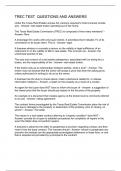 TREC TEST  QUESTIONS AND ANSWERS