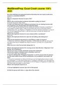 EXCEL CRASH COURSE EXAM 2024 LATEST VERSION FROM WALL STREET QUESTIONS AND 100&percnt; CORRECT ANSWERS &lpar;BRAND NEW&excl;&excl;&rpar;&sol;WSP EXCEL CRASH COURSE