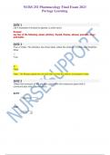 NURS 251 Pharmacology Final Exam 2023 Portage Learning