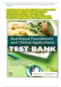 COMPLETE TEST BANK NUTRITIONAL FOUNDATIONS AND CLINICAL APPLICATIONS 8TH EDITION GRODNER QUESTIONS & ANSWERS WITH RATIONALES (CHAPTER 1-20) UPDATED2023-2024| COMPLETE GUIDE A+|ALL CHAPTERS AVAILABLE
