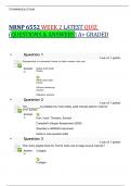 NRNP 6552 WEEK 2 LATEST QUIZ (QUESTIONS & ANSWERS) A+ GRADED