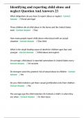 Identifying and reporting child abuse and neglect Question And Answers 23