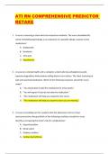 ATI RN COMPREHENSIVE PREDICTOR RETAKE