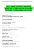   TEST BANK for Public Community Health and Nursing Practice 2nd Edition&period; Caring for Populations-latest-2023-2024