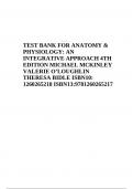 TEST BANK FOR ANATOMY & PHYSIOLOGY&colon; AN INTEGRATIVE APPROACH 4TH EDITION MICHAEL MCKINLEY VALERIE O&rsquo;LOUGHLIN THERESA BIDLE