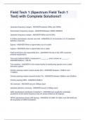 Field Tech 1 &lpar;Spectrum Field Tech 1 Test&rpar; with Complete Solutions&excl;&excl;