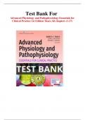 Test Bank Advanced Physiology and Pathophysiology Essentials for Clinical Practice 1st Edition Tkacs All chapters 1-17| Complete Guide A+