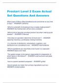 Prostart Level 2 Exam Actual  Set Questions And Answers