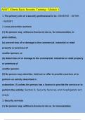 ABST Alberta Basic Security Training - Module 1 Questions and Answers &lpar;2023&sol;2024&rpar; &lpar;Verified Answers&rpar;