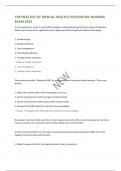 THE PRACTICE OF MENTAL HEALTH&sol; PSYCHIATRIC NURSING  EXAM 2023