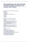 IFSTA ESSENTIALS OF FIRE FIGHTING 7th Edition Chapter 5 Questions  and Answers 100&percnt; Verified