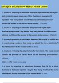 ATI Dosage Calculation PN Mental Health Online  BUNDLES ATI Dosage Calculation Practice Questions and Answers &lpar;2023&sol;2024&rpar; &lpar;Verified Answers&rpar;