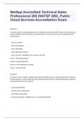 NetApp Accredited Technical Sales Professional 200 (NATSP 200), Public Cloud Services Accreditation Exam