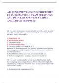   ATI FUNDAMENTALS CMS PROCTORED EXAM 2023 ACTUAL EXAM QUESTIONS AND DETAILED ANSWERS GRADED A+|GUARANTEED PASS!!!