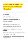 Baylor Scott & White EKG test with Correct Answers Graded A+
